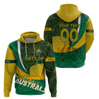 Personalised Matildas Australia Soccer Zip Hoodie Aboriginal Dot Painting