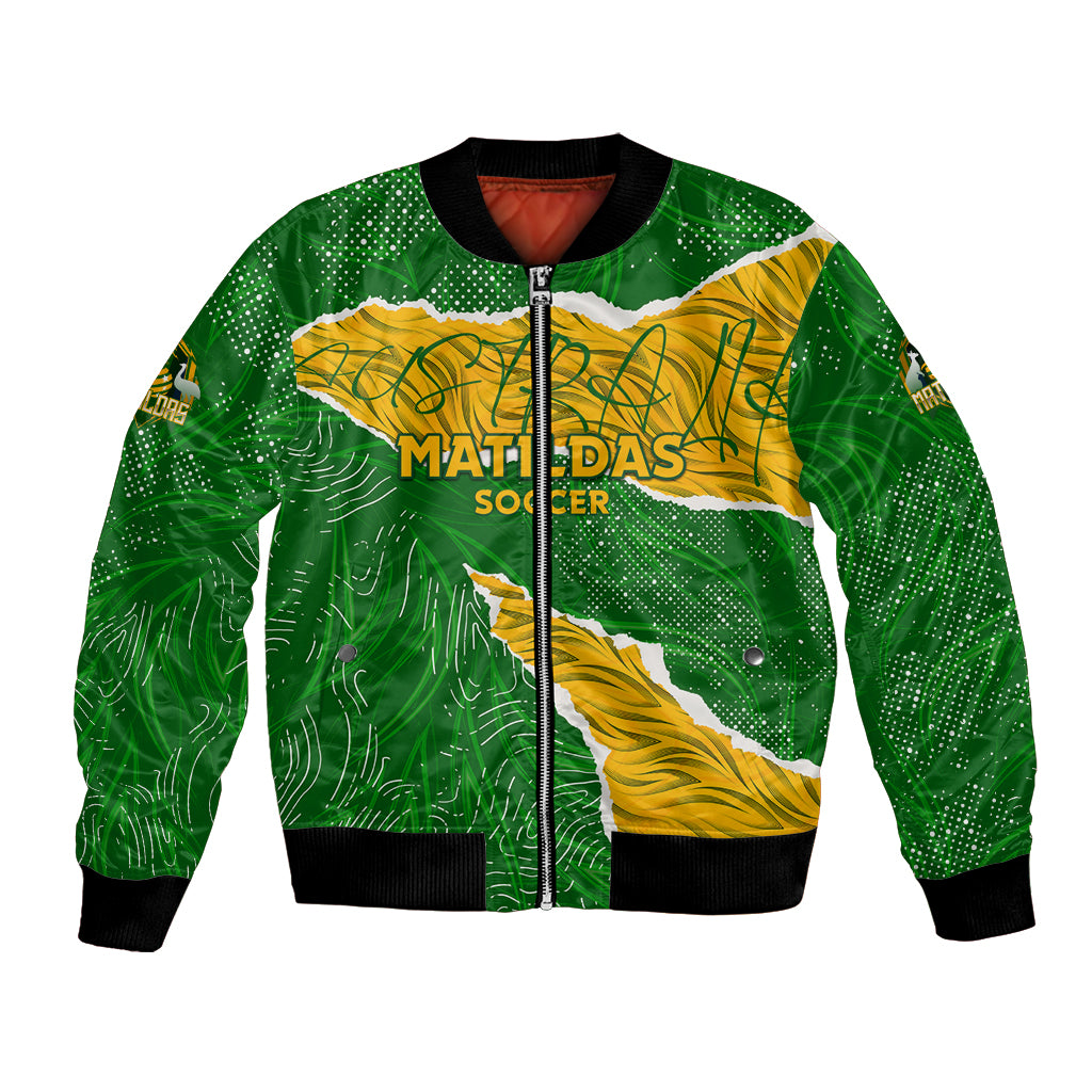 Personalised Matildas Bomber Jacket Australia Soccer Fingerprint