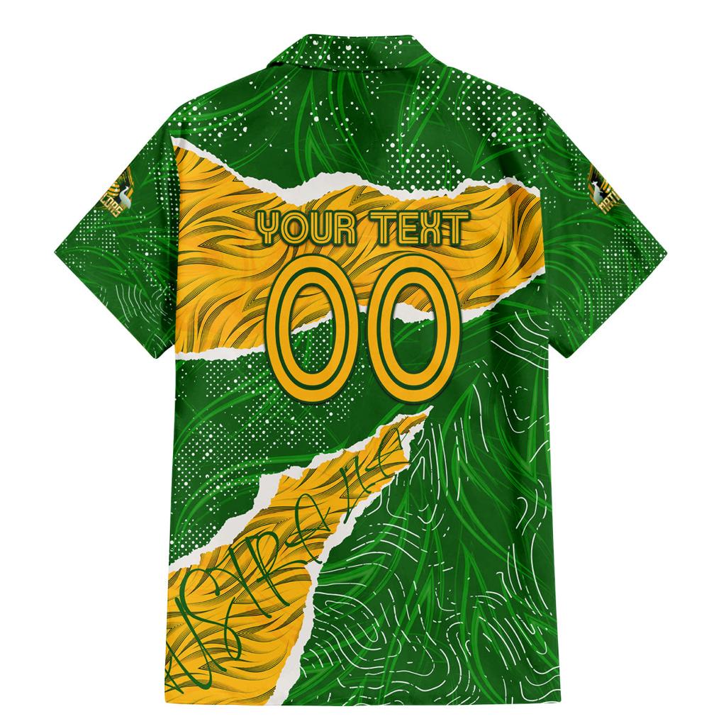 Personalised Matildas Family Matching Mermaid Dress and Hawaiian Shirt Australia Soccer Fingerprint