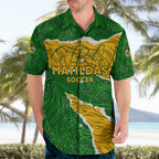 Personalised Matildas Hawaiian Shirt Australia Soccer Fingerprint