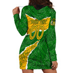 Personalised Matildas Hoodie Dress Australia Soccer Fingerprint