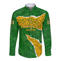 Personalised Matildas Long Sleeve Button Shirt Australia Soccer Fingerprint