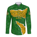 Personalised Matildas Long Sleeve Button Shirt Australia Soccer Fingerprint