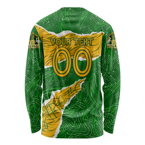 Personalised Matildas Long Sleeve Shirt Australia Soccer Fingerprint