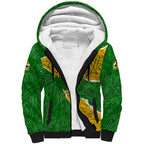 Personalised Matildas Sherpa Hoodie Australia Soccer Fingerprint
