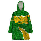 Personalised Matildas Wearable Blanket Hoodie Australia Soccer Fingerprint