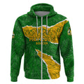 Personalised Matildas Zip Hoodie Australia Soccer Fingerprint