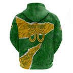 Personalised Matildas Zip Hoodie Australia Soccer Fingerprint