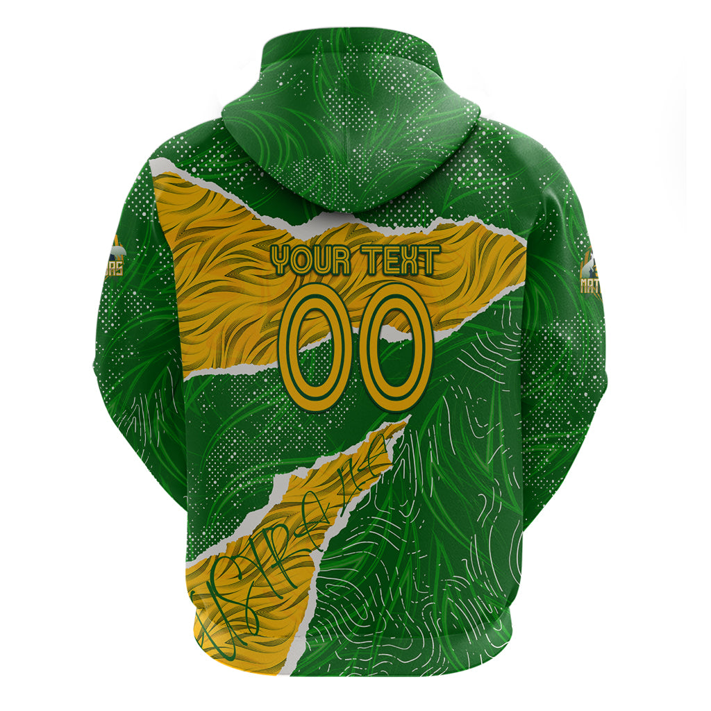 Personalised Matildas Zip Hoodie Australia Soccer Fingerprint