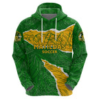 Personalised Matildas Zip Hoodie Australia Soccer Fingerprint