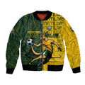 Personalised Matildas Mascot Bomber Jacket Australia Football Topographic