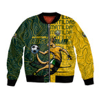 Personalised Matildas Mascot Bomber Jacket Australia Football Topographic