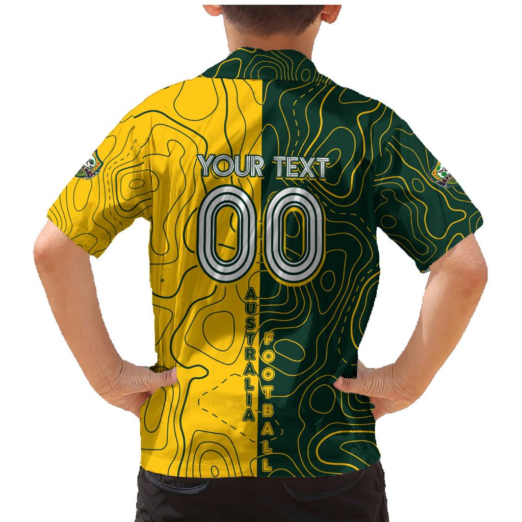 Personalised Matildas Mascot Family Matching Mermaid Dress and Hawaiian Shirt Australia Football Topographic