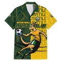 Personalised Matildas Mascot Family Matching Mermaid Dress and Hawaiian Shirt Australia Football Topographic