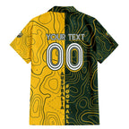 Personalised Matildas Mascot Family Matching Mermaid Dress and Hawaiian Shirt Australia Football Topographic