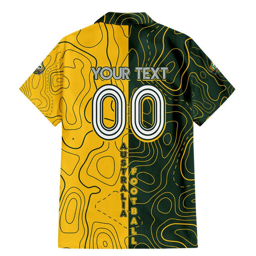 Personalised Matildas Mascot Family Matching Mermaid Dress and Hawaiian Shirt Australia Football Topographic