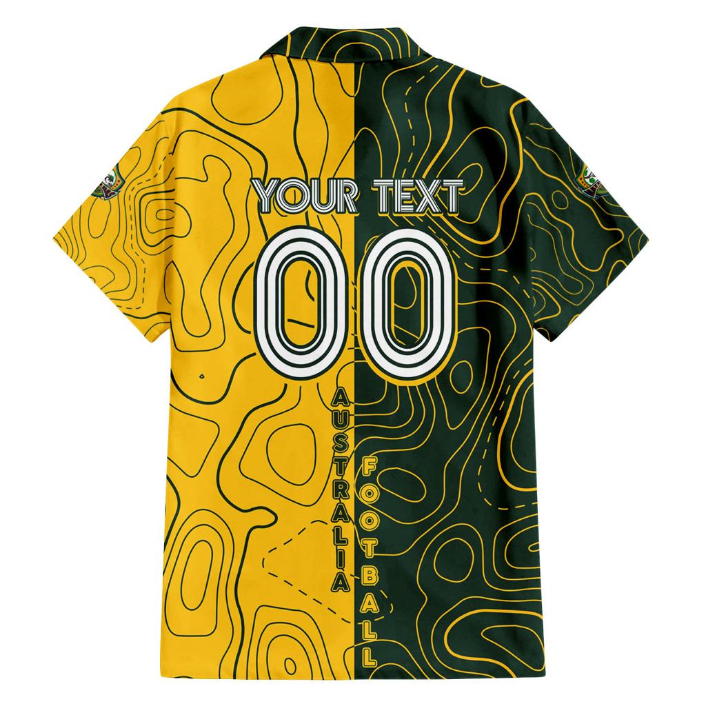 Personalised Matildas Mascot Family Matching Summer Maxi Dress and Hawaiian Shirt Australia Football Topographic