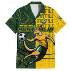 Personalised Matildas Mascot Hawaiian Shirt Australia Football Topographic