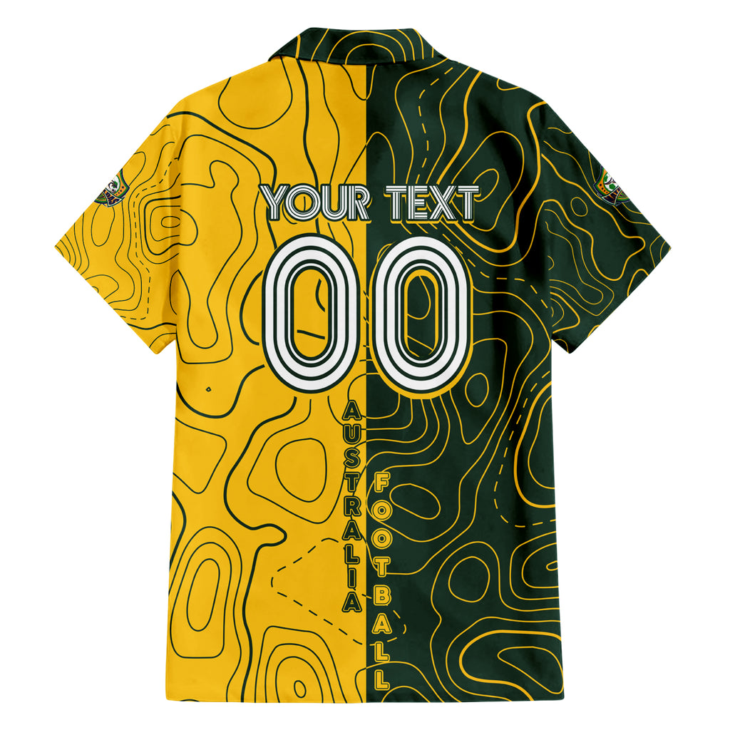 Personalised Matildas Mascot Hawaiian Shirt Australia Football Topographic