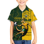 Personalised Matildas Mascot Kid Hawaiian Shirt Australia Football Topographic