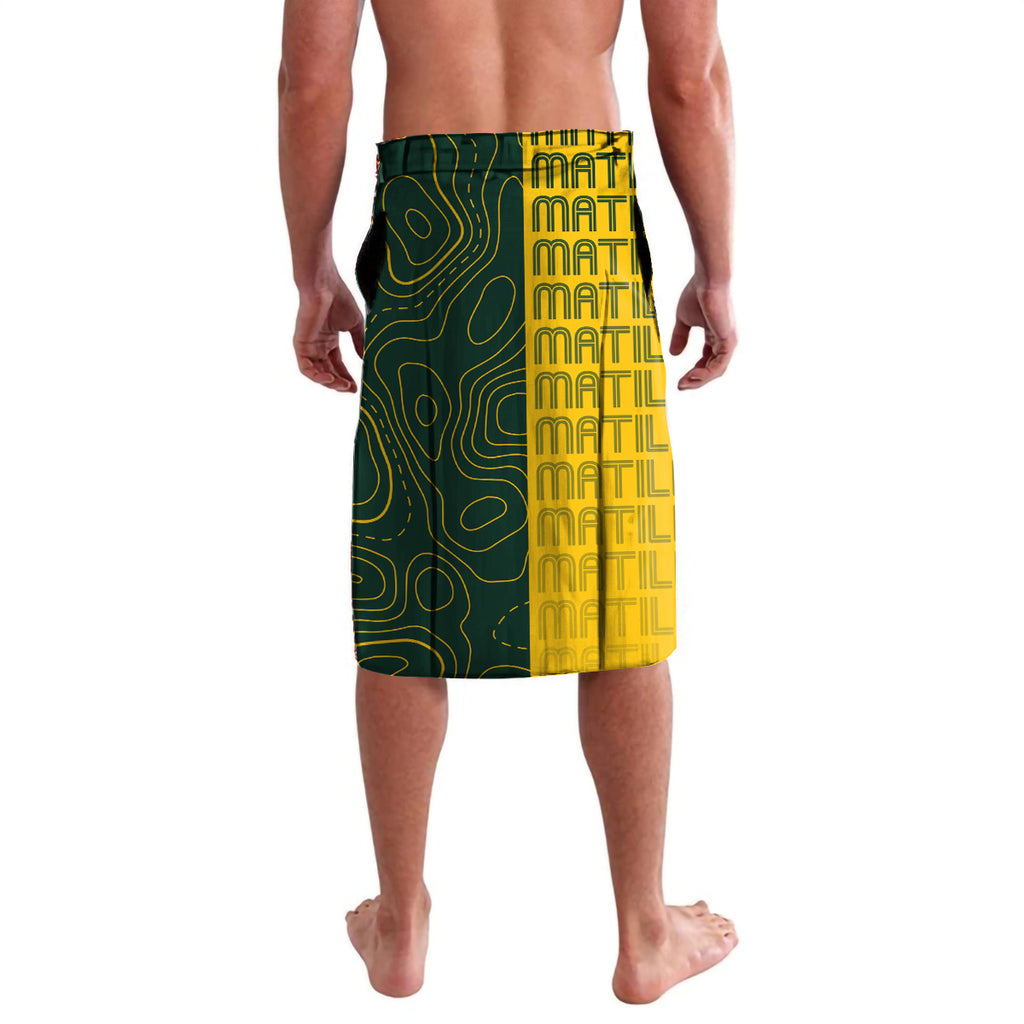 Personalised Matildas Mascot Lavalava Australia Football Topographic