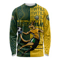 Personalised Matildas Mascot Long Sleeve Shirt Australia Football Topographic