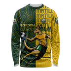 Personalised Matildas Mascot Long Sleeve Shirt Australia Football Topographic