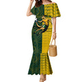 Personalised Matildas Mascot Mermaid Dress Australia Football Topographic