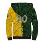 Personalised Matildas Mascot Sherpa Hoodie Australia Football Topographic
