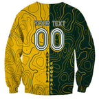 Personalised Matildas Mascot Sweatshirt Australia Football Topographic
