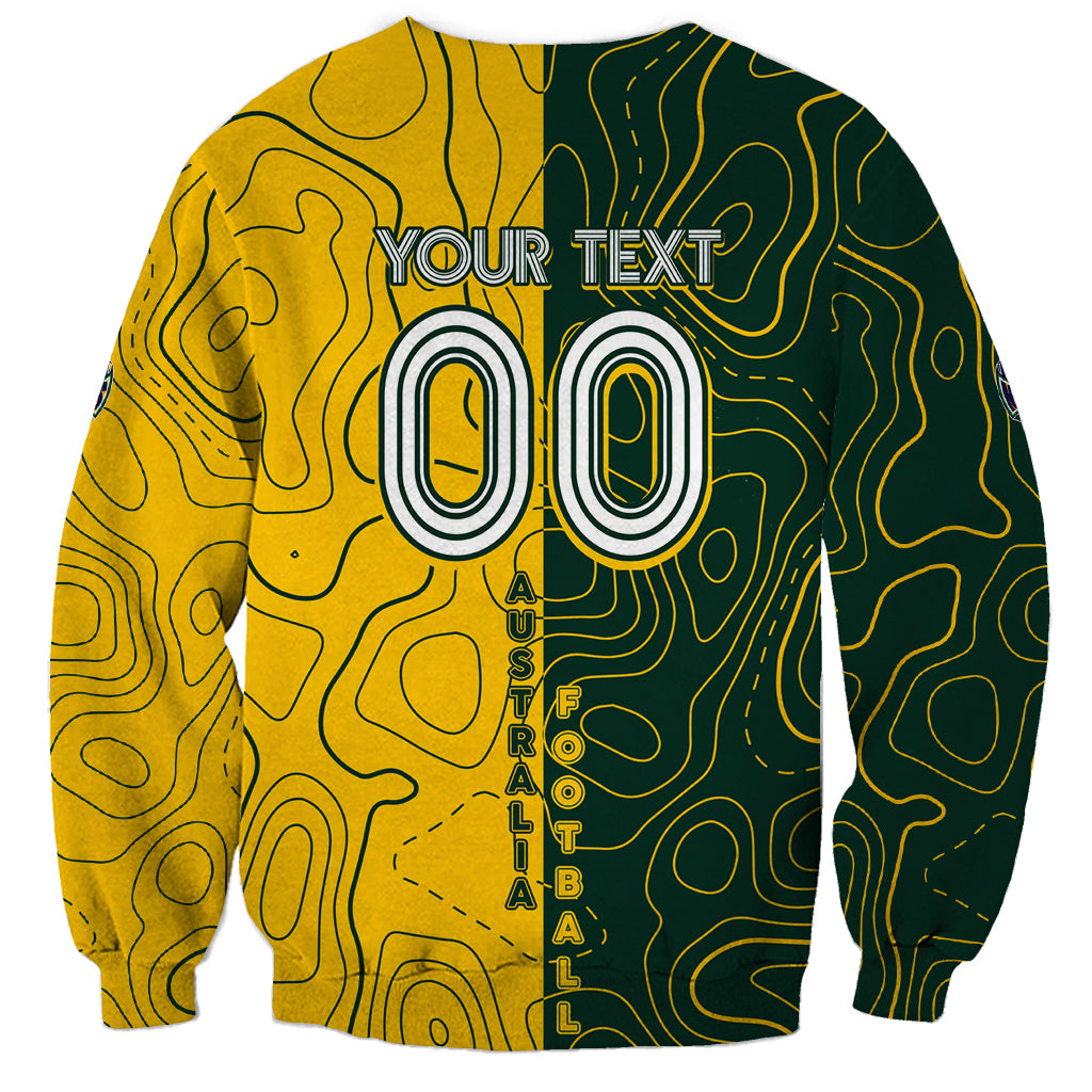 Personalised Matildas Mascot Sweatshirt Australia Football Topographic