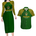 Personalised Australia Soccer Matildas Couples Matching Long Sleeve Bodycon Dress and Hawaiian Shirt Super Team