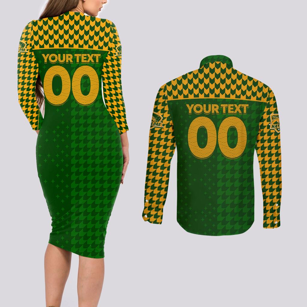 Personalised Australia Soccer Matildas Couples Matching Long Sleeve Bodycon Dress and Long Sleeve Button Shirt Super Team