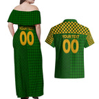 Personalised Australia Soccer Matildas Couples Matching Off Shoulder Maxi Dress and Hawaiian Shirt Super Team