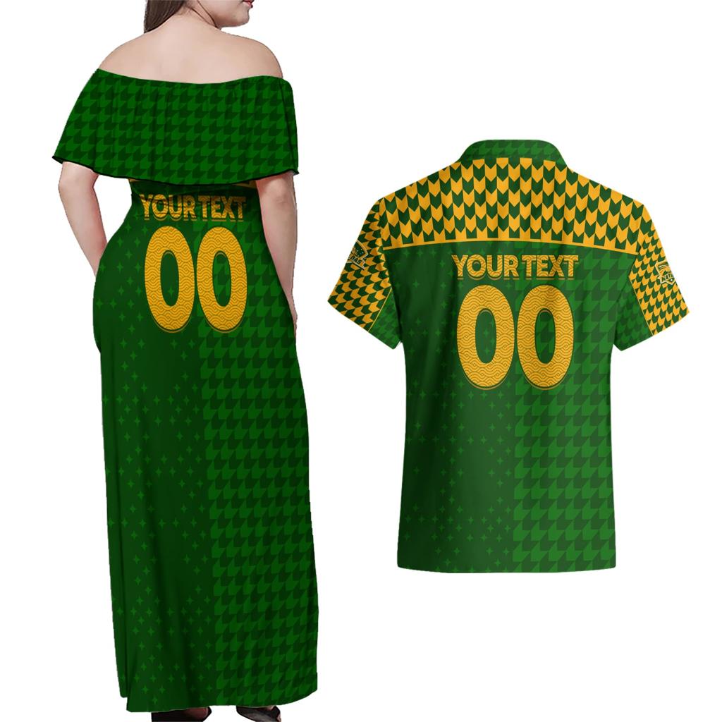 Personalised Australia Soccer Matildas Couples Matching Off Shoulder Maxi Dress and Hawaiian Shirt Super Team
