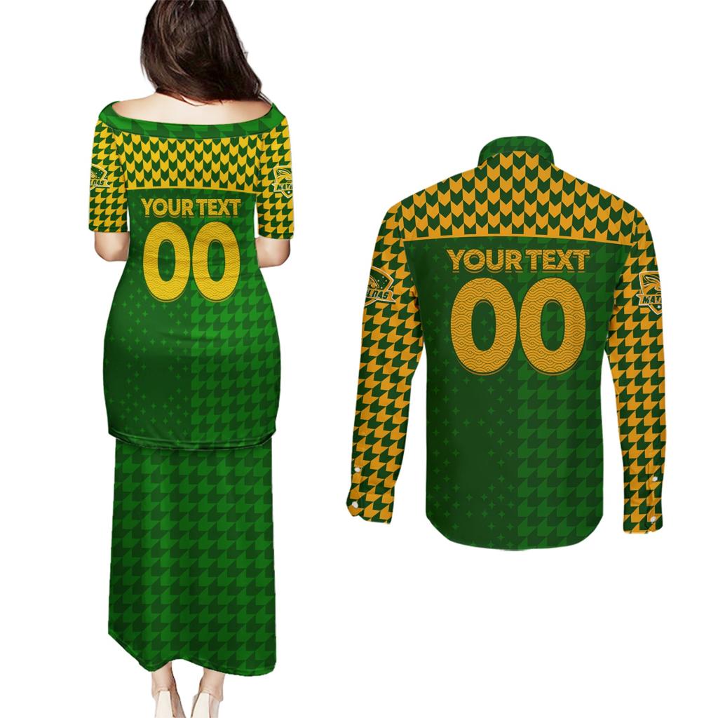 Personalised Australia Soccer Matildas Couples Matching Puletasi and Long Sleeve Button Shirt Super Team