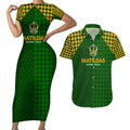Personalised Australia Soccer Matildas Couples Matching Short Sleeve Bodycon Dress and Hawaiian Shirt Super Team