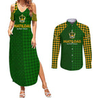 Personalised Australia Soccer Matildas Couples Matching Summer Maxi Dress and Long Sleeve Button Shirt Super Team