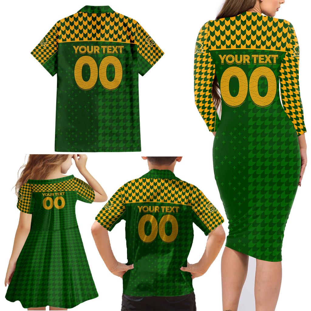 Personalised Australia Soccer Matildas Family Matching Long Sleeve Bodycon Dress and Hawaiian Shirt Super Team