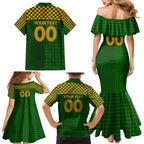 Personalised Australia Soccer Matildas Family Matching Mermaid Dress and Hawaiian Shirt Super Team