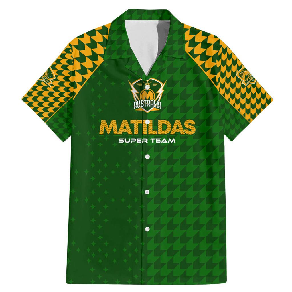 Personalised Australia Soccer Matildas Family Matching Mermaid Dress and Hawaiian Shirt Super Team