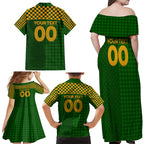 Personalised Australia Soccer Matildas Family Matching Off Shoulder Maxi Dress and Hawaiian Shirt Super Team