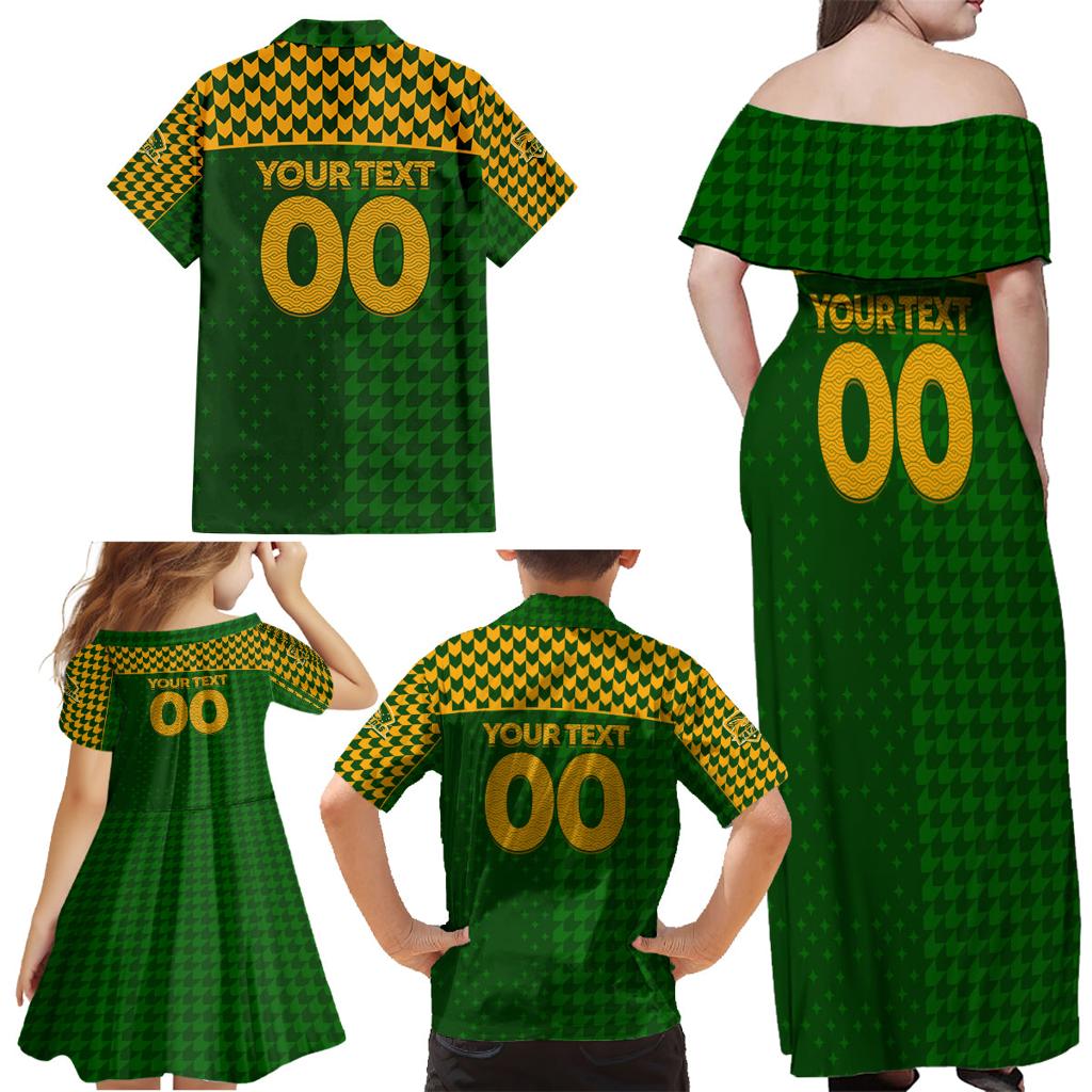 Personalised Australia Soccer Matildas Family Matching Off Shoulder Maxi Dress and Hawaiian Shirt Super Team