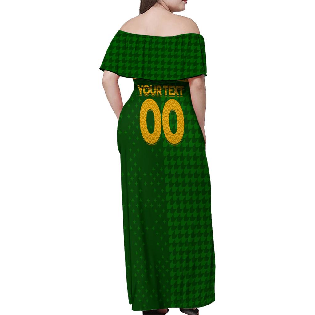 Personalised Australia Soccer Matildas Family Matching Off Shoulder Maxi Dress and Hawaiian Shirt Super Team