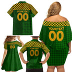 Personalised Australia Soccer Matildas Family Matching Off Shoulder Short Dress and Hawaiian Shirt Super Team