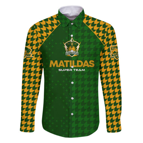 Personalised Australia Soccer Matildas Family Matching Off Shoulder Short Dress and Hawaiian Shirt Super Team