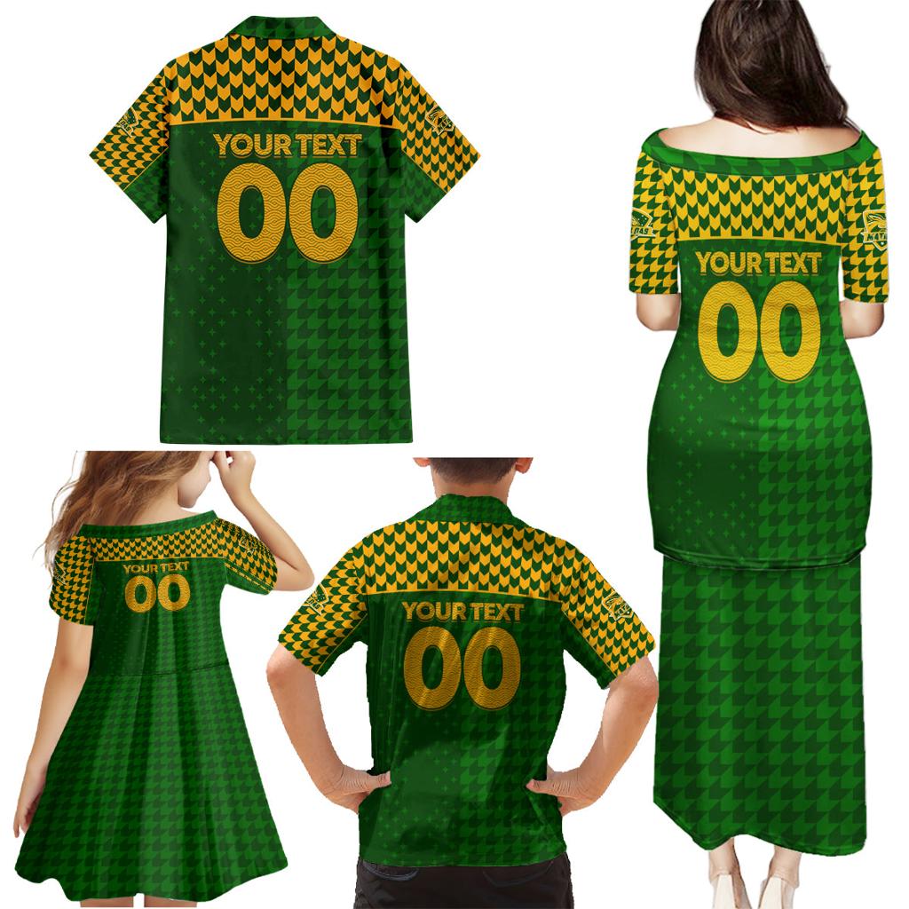 Personalised Australia Soccer Matildas Family Matching Puletasi and Hawaiian Shirt Super Team