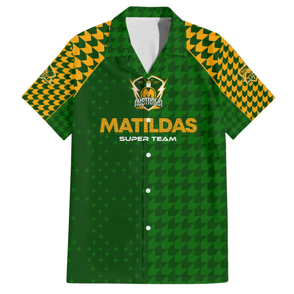 Personalised Australia Soccer Matildas Family Matching Puletasi and Hawaiian Shirt Super Team