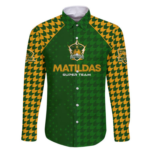 Personalised Australia Soccer Matildas Family Matching Puletasi and Hawaiian Shirt Super Team