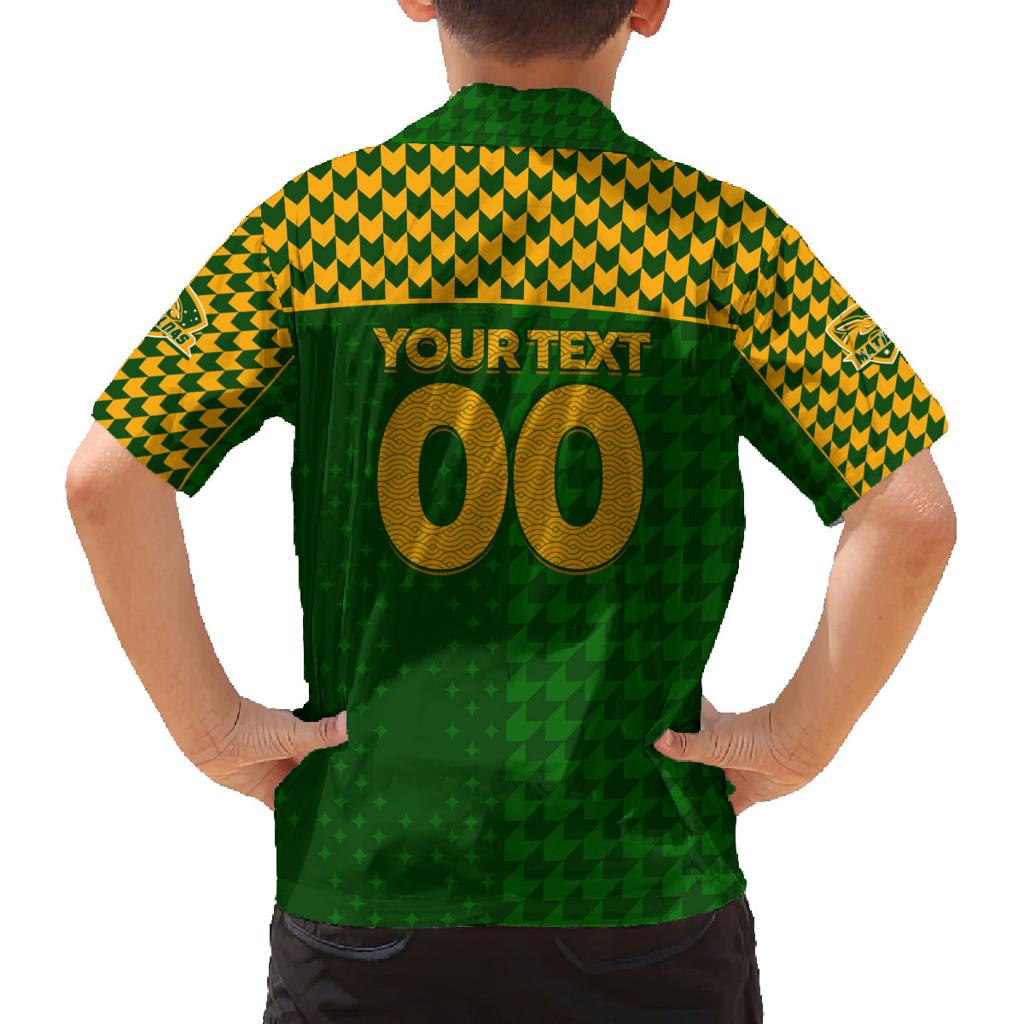 Personalised Australia Soccer Matildas Family Matching Summer Maxi Dress and Hawaiian Shirt Super Team